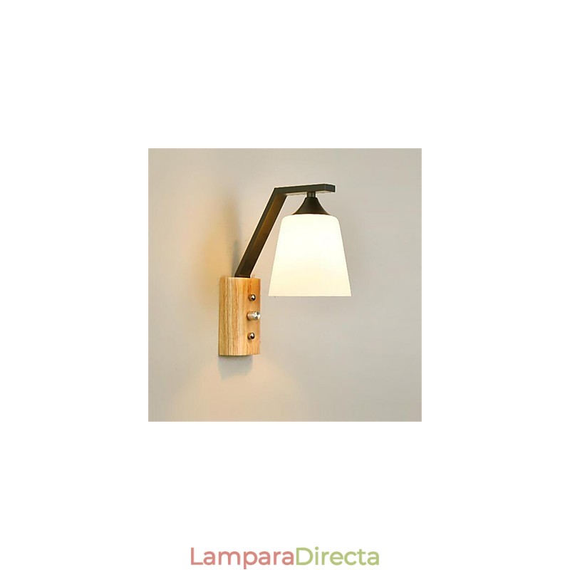 Lámpara de pared con protección ocular de estilo mini, moderna y contemporánea, con pintura retro campestre.