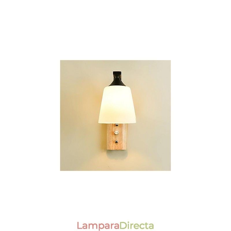 Lámpara de pared con protección ocular de estilo mini, moderna y contemporánea, con pintura retro campestre.