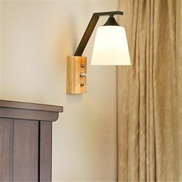 Lámpara de pared con protección ocular de estilo mini, moderna y contemporánea, con pintura retro campestre.