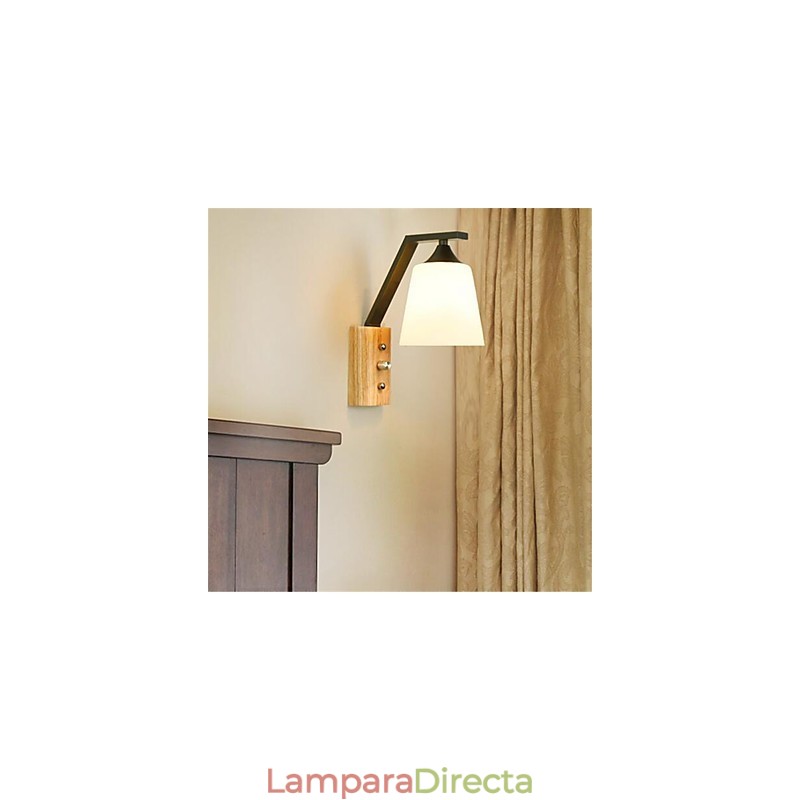 Lámpara de pared con protección ocular de estilo mini, moderna y contemporánea, con pintura retro campestre.