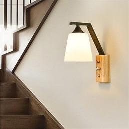 Lámpara de pared con protección ocular de estilo mini, moderna y contemporánea, con pintura retro campestre.