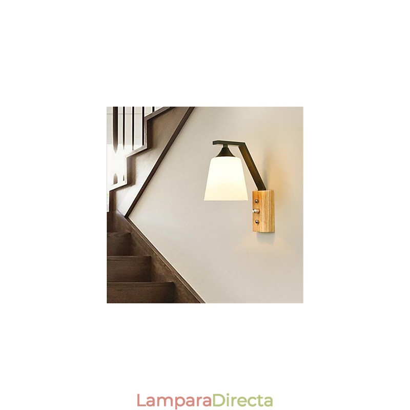 Lámpara de pared con protección ocular de estilo mini, moderna y contemporánea, con pintura retro campestre.