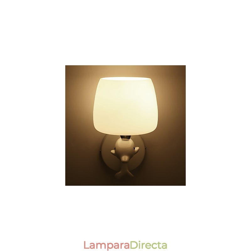 Apliques de pared con luz ambiental y protección ocular con pintura contemporánea moderna