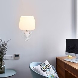 Apliques de pared con luz ambiental y protección ocular con pintura contemporánea moderna