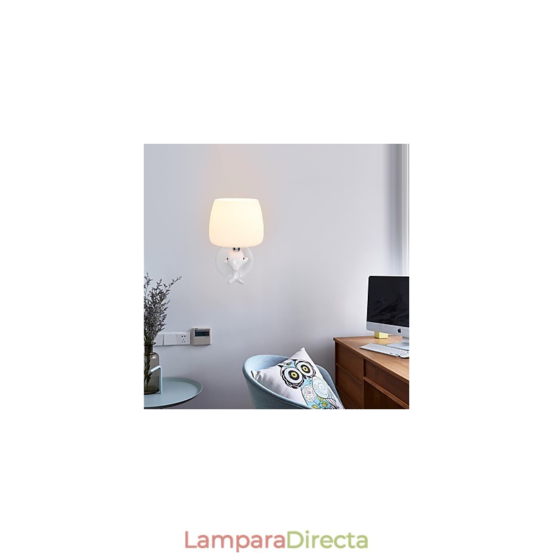Apliques de pared con luz ambiental y protección ocular con pintura contemporánea moderna