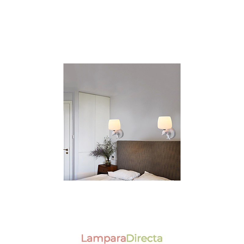 Apliques de pared con luz ambiental y protección ocular con pintura contemporánea moderna