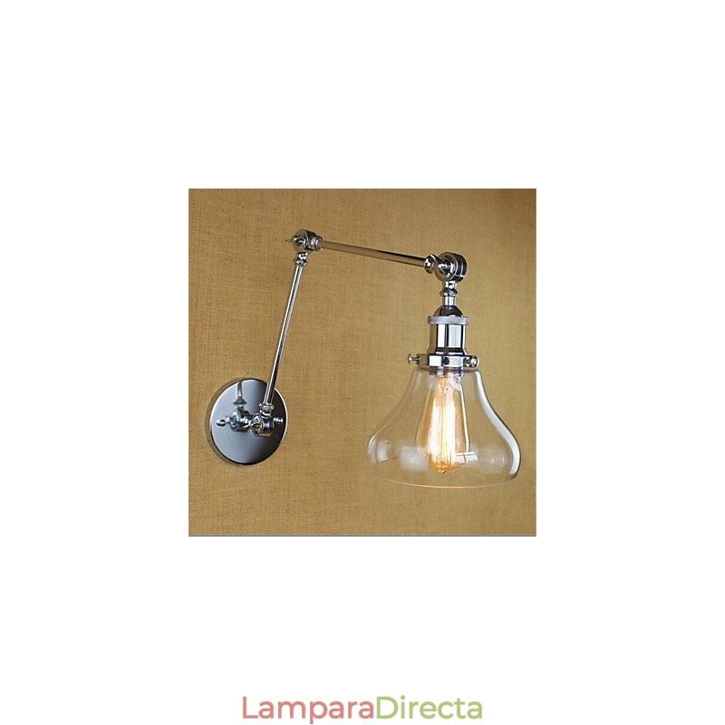 Lámpara de pared con brazo oscilante, estilo retro, galvanizada, estilo mini, para protección ocular, luz ambiental.