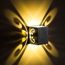 Lámpara de pared empotrada de aluminio moderna y ligera para decorar paredes