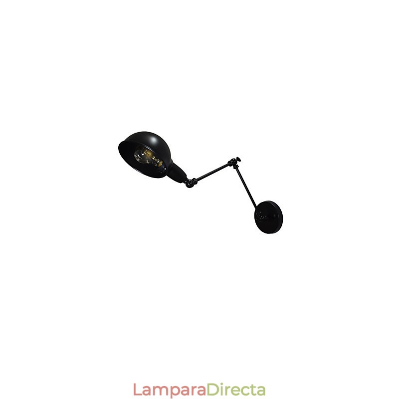 Lámpara de pared de hierro plegable negra, lámpara de pared retro simple, lámpara de pared decorativa de un solo cabezal, estilo europeo
