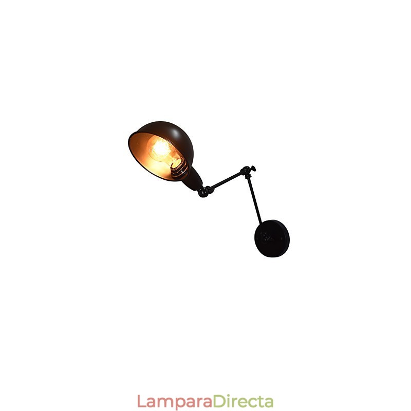 Lámpara de pared plegable Buzz de hierro con forma de sable de luz negro, estilo europeo y americano.