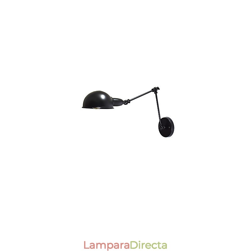 Lámpara de pared plegable Buzz de hierro con forma de sable de luz negro, estilo europeo y americano.
