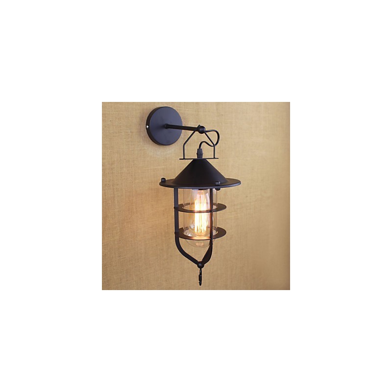 Apliques de pared con luz ambiental y protección ocular de estilo mini con pintura retro campestre