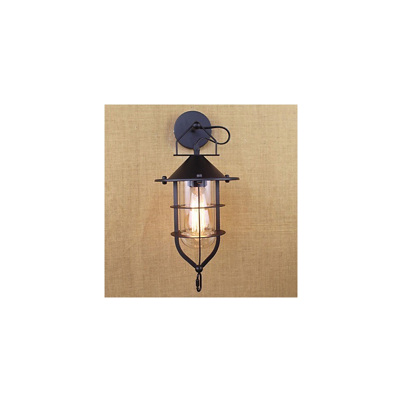 Apliques de pared con luz ambiental y protección ocular de estilo mini con pintura retro campestre
