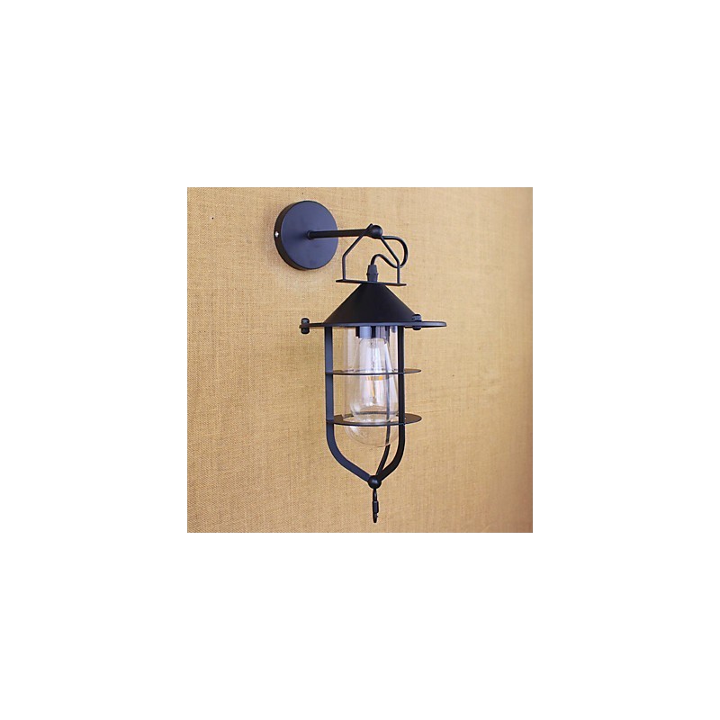 Apliques de pared con luz ambiental y protección ocular de estilo mini con pintura retro campestre