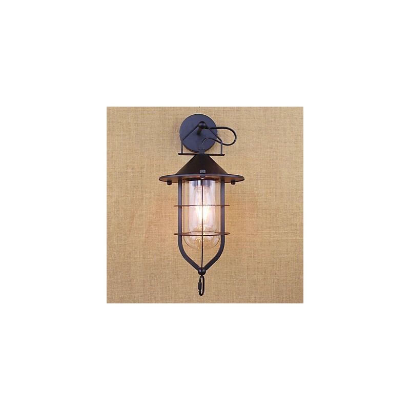 Apliques de pared con luz ambiental y protección ocular de estilo mini con pintura retro campestre