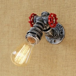 Aplique de pared con luz ambiental estilo mini con pintura retro campestre