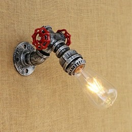 Aplique de pared con luz ambiental estilo mini con pintura retro campestre