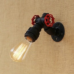 Aplique de pared con luz ambiental estilo mini con pintura retro campestre