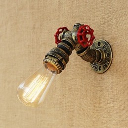 Aplique de pared con luz ambiental estilo mini con pintura retro campestre