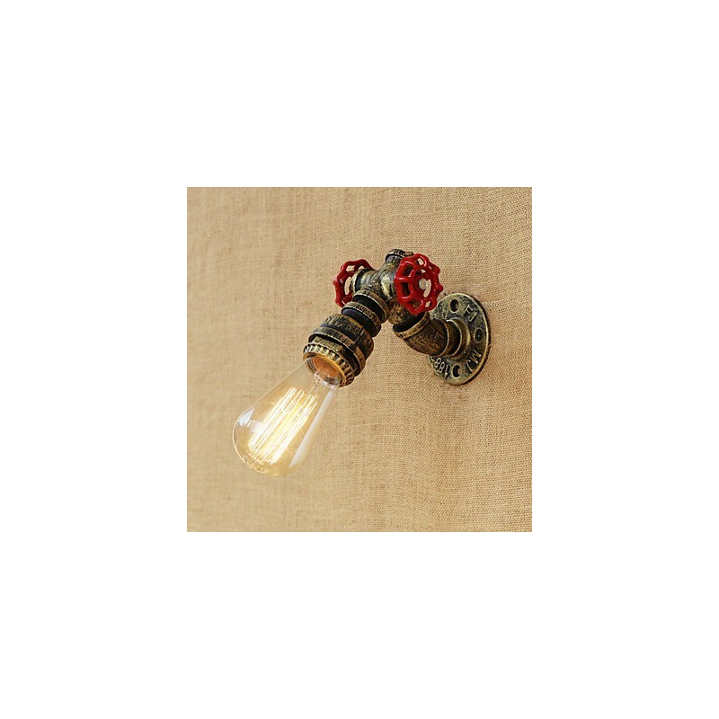 Aplique de pared con luz ambiental estilo mini con pintura retro campestre