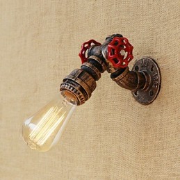 Aplique de pared con luz ambiental estilo mini con pintura retro campestre