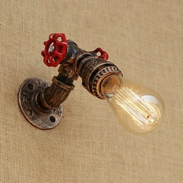 Aplique de pared con luz ambiental estilo mini con pintura retro campestre