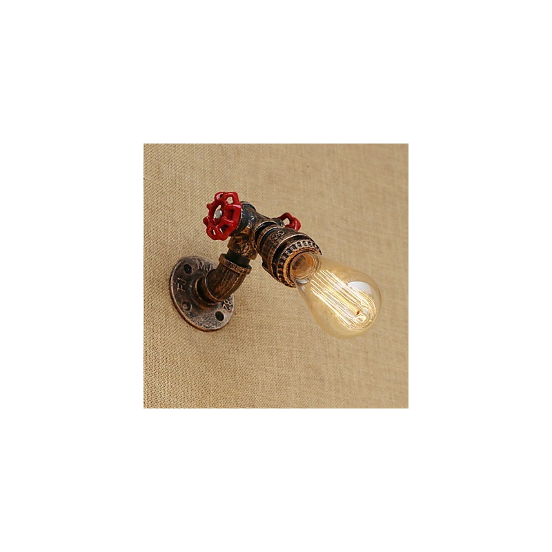 Aplique de pared con luz ambiental estilo mini con pintura retro campestre
