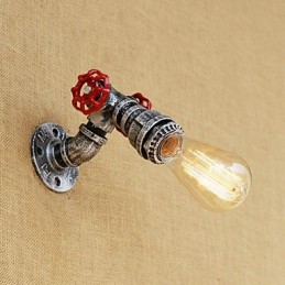 Aplique de pared con luz ambiental estilo mini con pintura retro campestre
