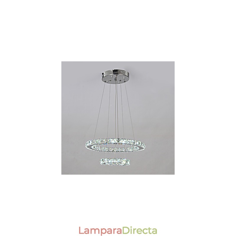 Lámpara de araña clásica tradicional de metal cromado