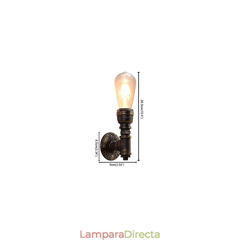 Apliques de pared Aplique de pared Lámpara de pared de hierro Lámpara de sable de luz negra tonta en la pared