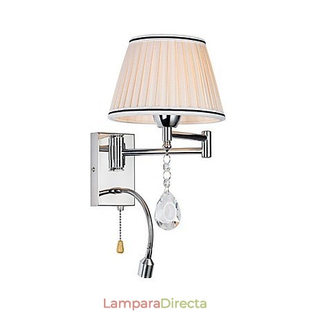 Lámpara de pared moderna contemporánea rústica estilo cabaña moderna contemporánea estilo campestre cromado con brazo oscilante de cristal Lámpara de pared moderna contemporánea rústica estilo cabaña moderna contemporánea estilo campestre cromado con brazo oscilante de cristal