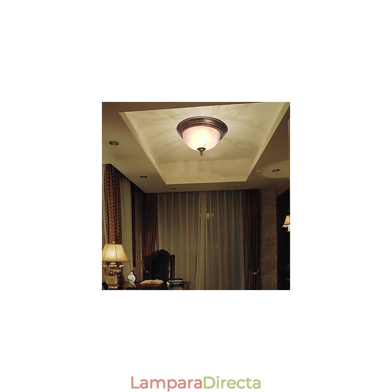 Lámpara de techo de inspiración antigua con 2 luces
