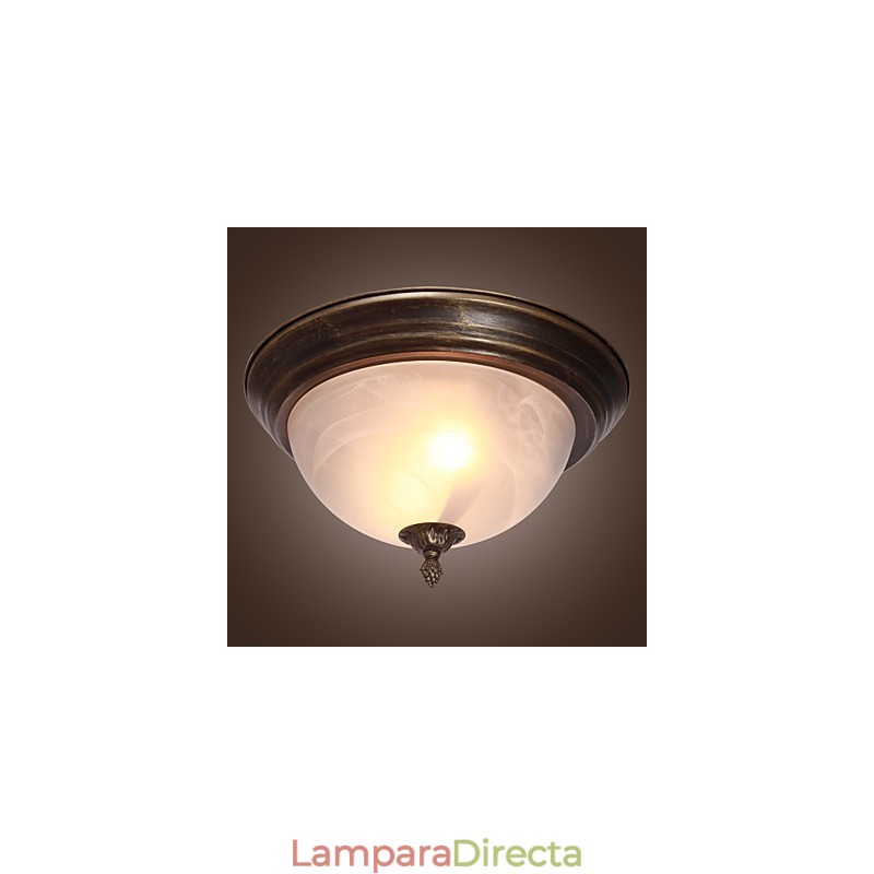 Lámpara de techo de inspiración antigua con 2 luces