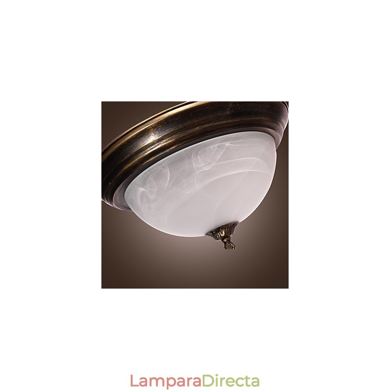 Lámpara de techo de inspiración antigua con 2 luces