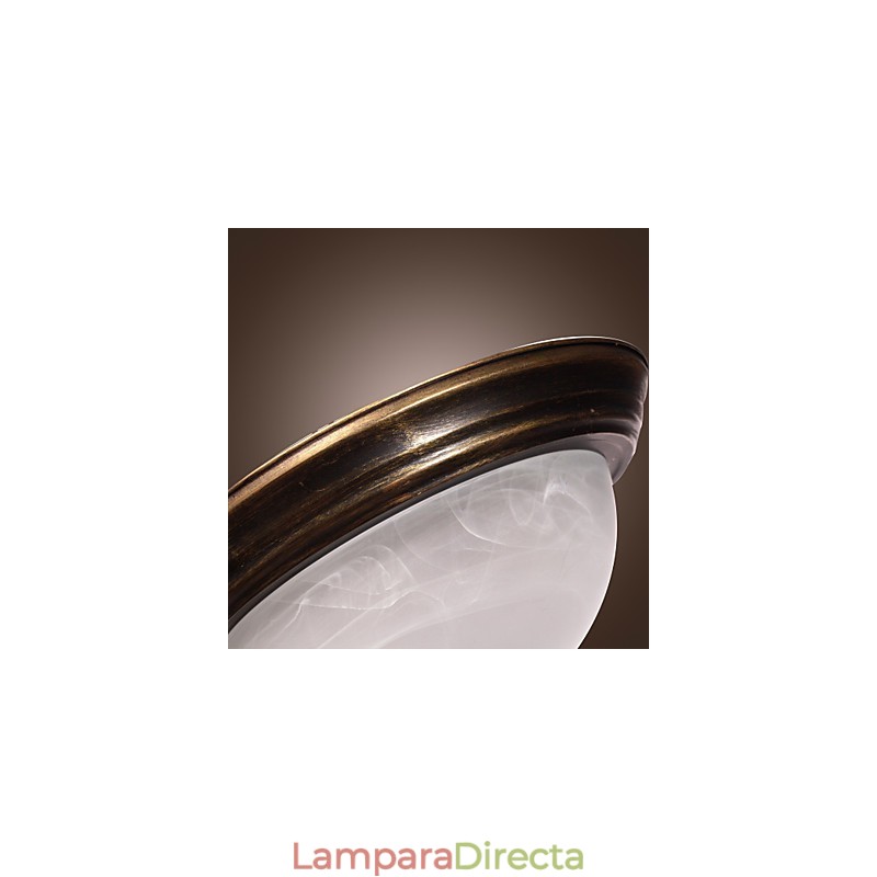 Lámpara de techo de inspiración antigua con 2 luces