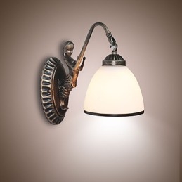 Lámpara de pared de estilo europeo retro para sala de estar, dormitorio, porche, balcón, cafetería