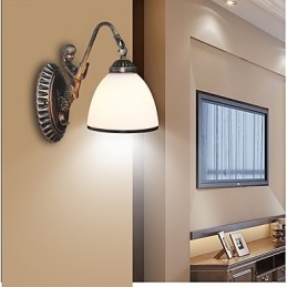 Lámpara de pared de estilo europeo retro para sala de estar, dormitorio, porche, balcón, cafetería