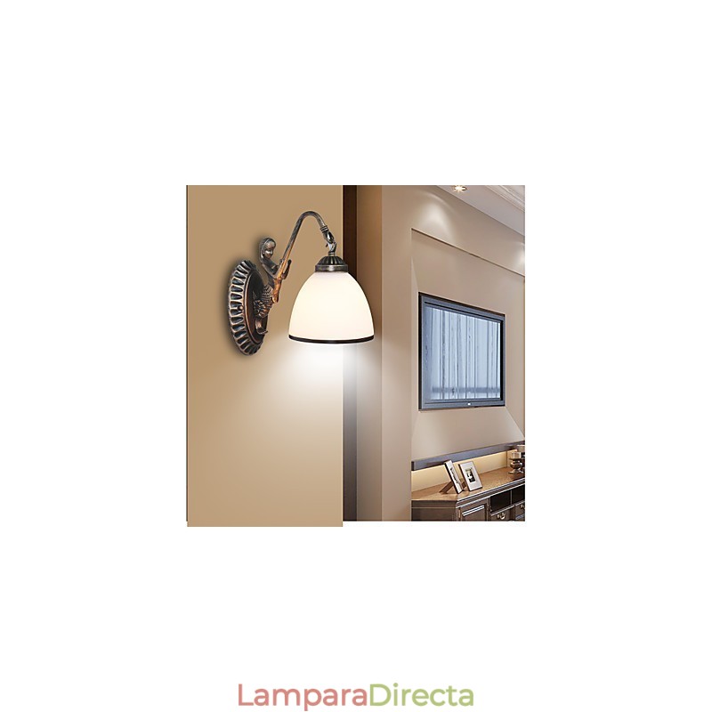 Lámpara de pared de estilo europeo retro para sala de estar, dormitorio, porche, balcón, cafetería