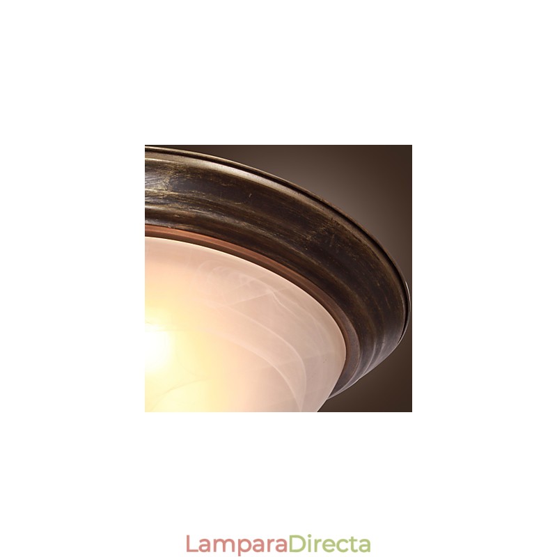 Lámpara de techo de inspiración antigua con 2 luces