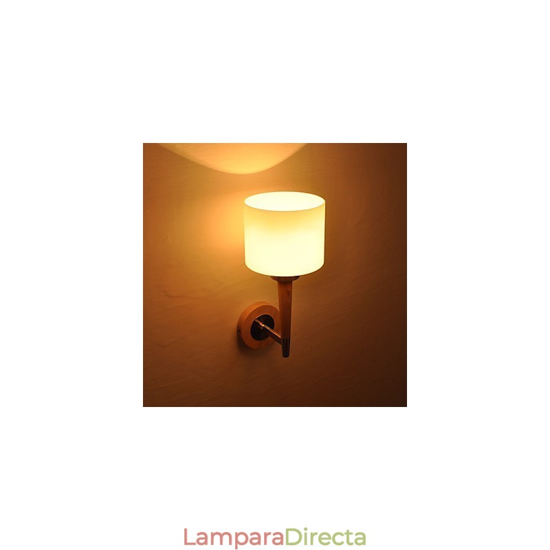 Lámpara de pared de vidrio con función de aplique de pared con luz ambiental de estilo mini