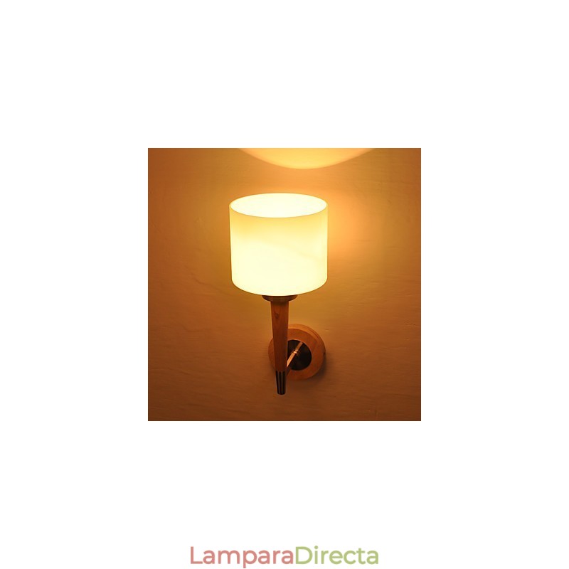 Lámpara de pared de vidrio con función de aplique de pared con luz ambiental de estilo mini