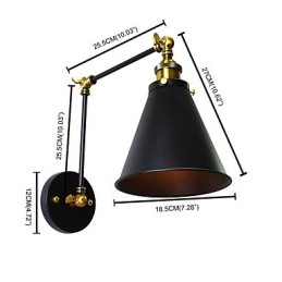 Lámpara de pared con pintura clásica tradicional rústica tipo cabaña para luces de pared empotradas.