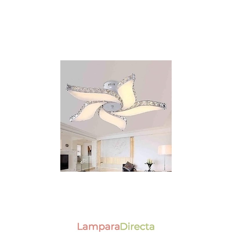 Lámpara de techo moderna contemporánea de cristal y metal