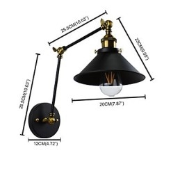 Lámpara de pared con pintura clásica tradicional rústica tipo cabaña para luces de pared empotradas.