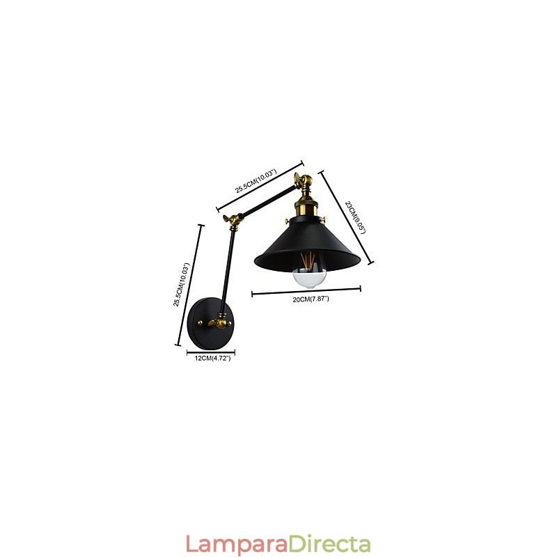 Lámpara de pared con pintura clásica tradicional rústica tipo cabaña para luces de pared empotradas.