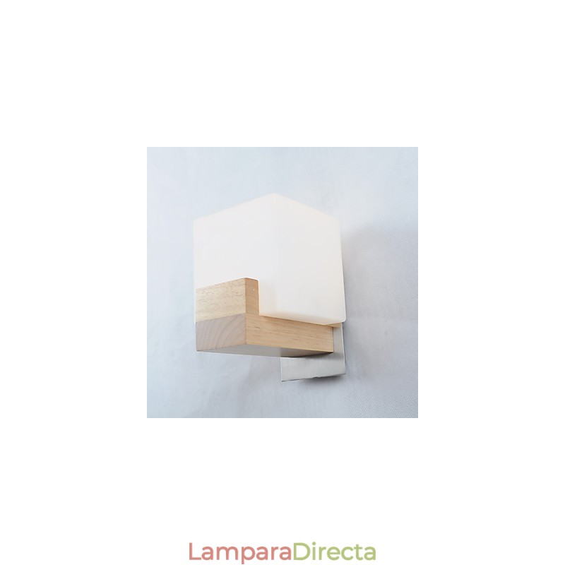 Lámpara de pared sencilla, lámpara de noche, lámpara de escritorio con pantalla de vidrio y madera maciza para dormitorio, tocador, sala de estar, habitación de bebé, dormitorio universitario, mesa de centro, librería