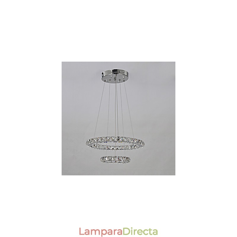Lámpara de araña clásica tradicional de metal cromado