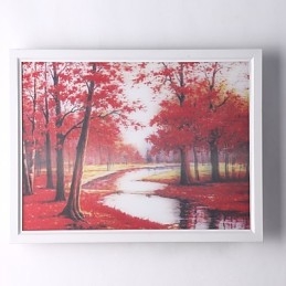 Pintura contemporánea moderna integrada para apliques de pared con luz ambiental.