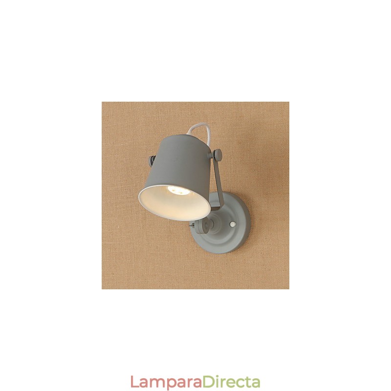 Lámpara de pared de acero pintado, estilo café americano negro, estilo retro, con sable de luz.