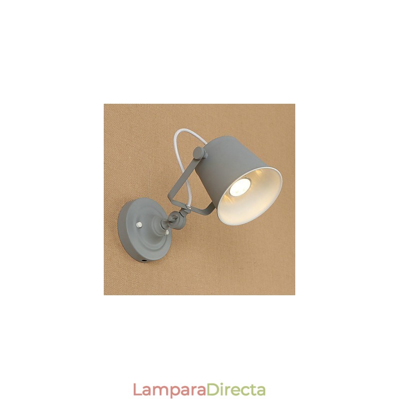 Lámpara de pared de acero pintado, estilo café americano negro, estilo retro, con sable de luz.
